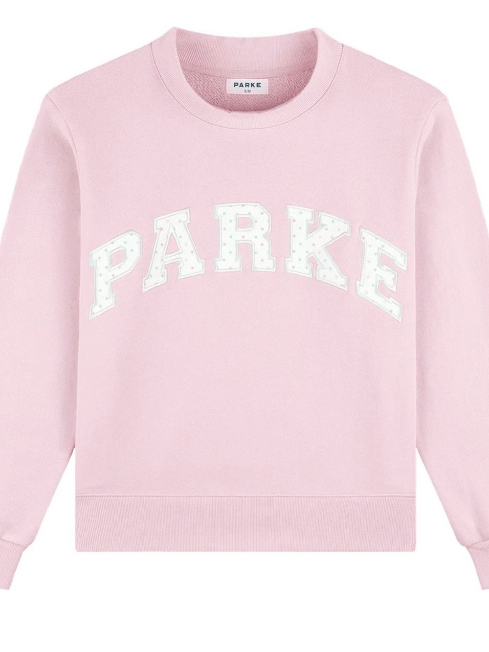 PARKE Birthday Cake Sprinkle Pink Mock Neck Sweatshirt - Picture 4 of 6